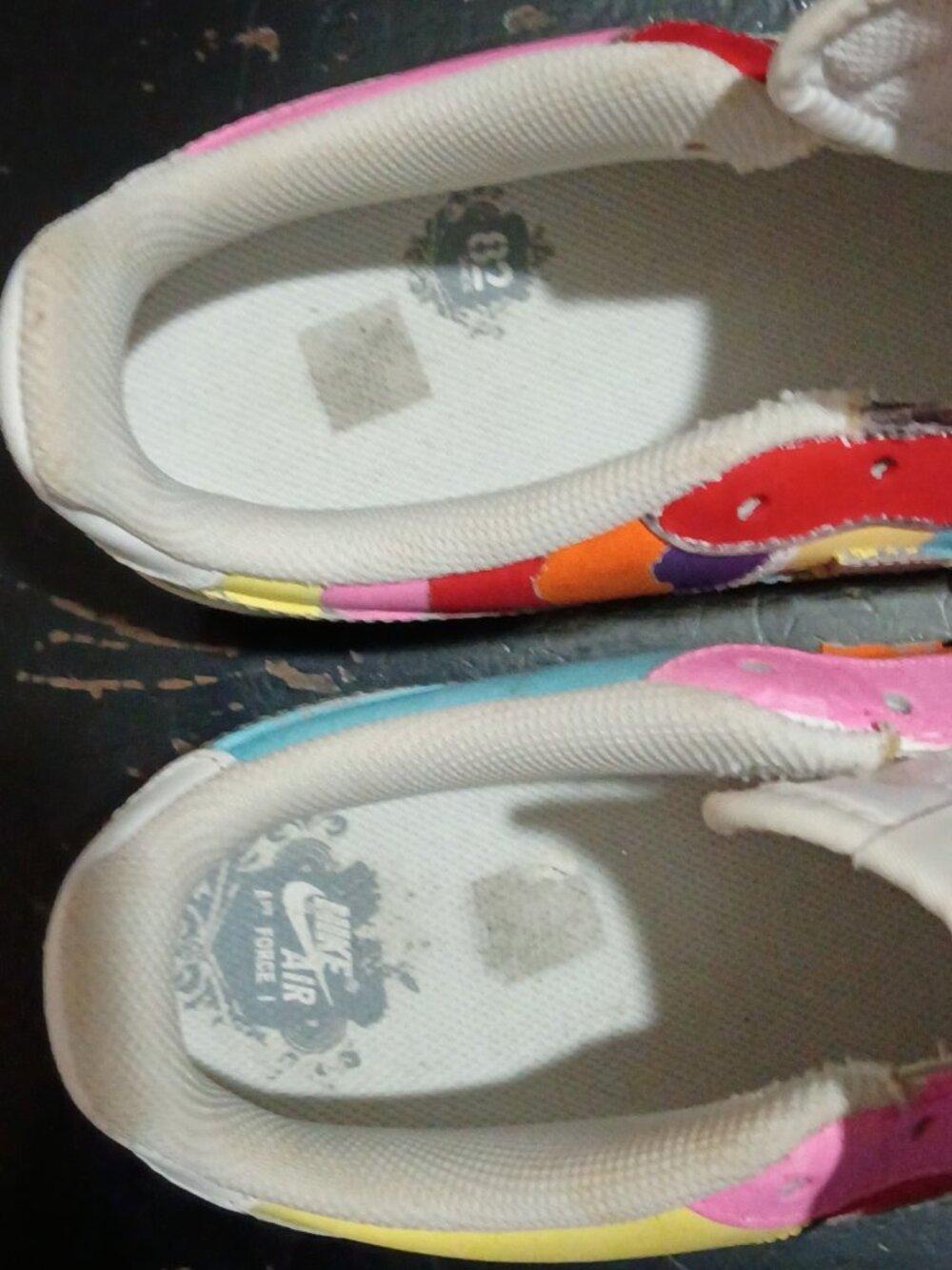 Nike Air Force 1 Low Custom Painted Multi Color 314192-117 Men's Size 6.5Y Kids - Picture 11 of 14